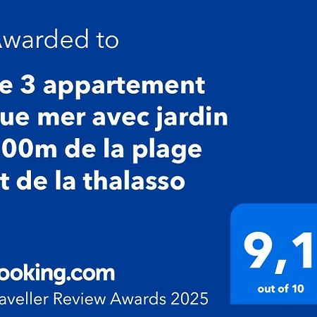 Le 3 Appartement Vue Mer Avec Jardin 100M De La Plage Et De La Thalasso Concarneau Eksteriør billede
