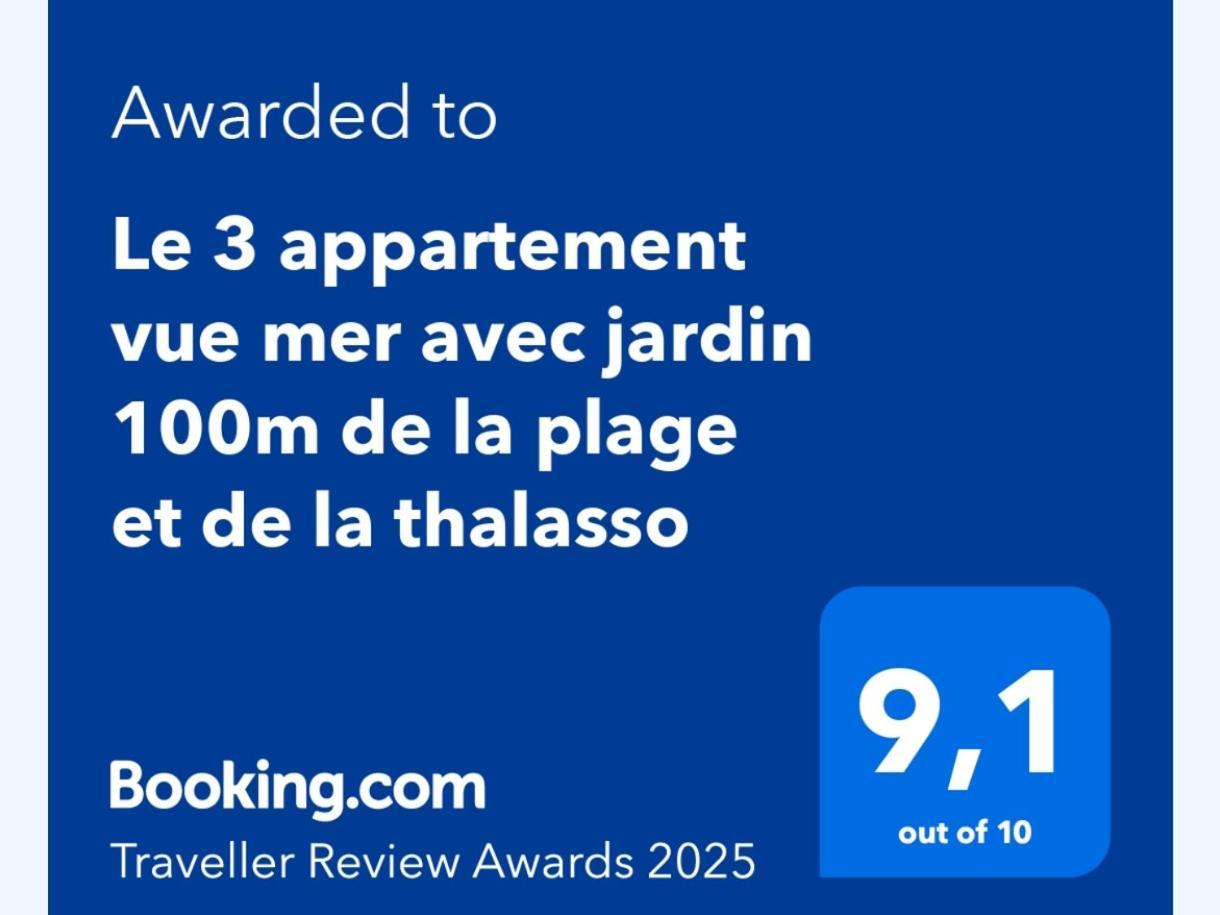 Le 3 Appartement Vue Mer Avec Jardin 100M De La Plage Et De La Thalasso Concarneau Eksteriør billede